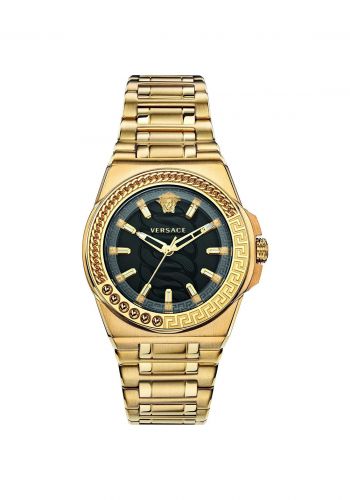 ساعة نسائية 40 ملم بسوار الستانلس ستيل ذهبي اللون من فيرساتشي Versace VEHD00520 Chain Reaction Ladies Watch