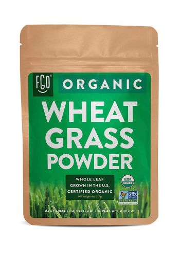 مسحوق عشب القمح العضوي 113 غرام من اف جي او FGO Organic Wheat Grass Powder
