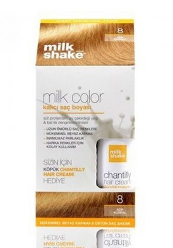 Milkshake Hair Color 08  + Care Foam 50 ml صبغة شعر 50 مل من ميلك شيك