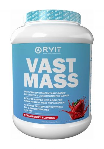 بروتين زيادة الوزن بنكهة الفراولة 3 كغم من رفيت Rvit Vast Mass Strawberry Flavour  