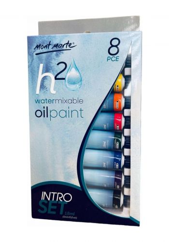 الوان زيتية تخلط بالماء 8*18 مل من مونت مارت  Mont Marte Watermixable Oil Paint 8 Coloures   