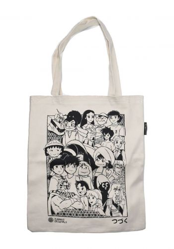 حقيبة صديقة للبيئة بتصميم كارتون من زقاق 13 Zuqaq13 ToteBag	