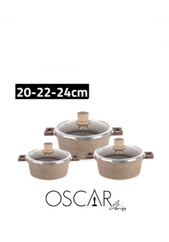  سيت قدور طبخ جرانيت 3 قطع من زيو Zio Z-8200-24 Cooking Pots Set  