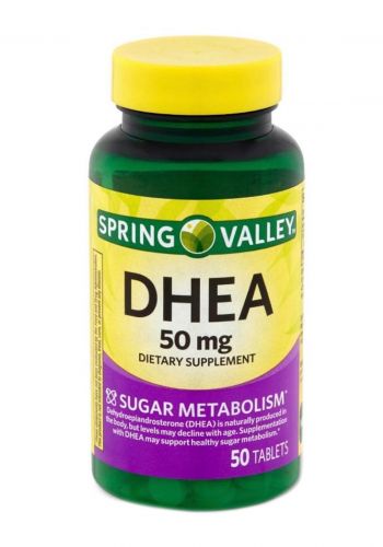 مكمل غذائي 50 كبسولة من سبرنك فالي Spring Valley DHEA 50mg Dietary Supplement