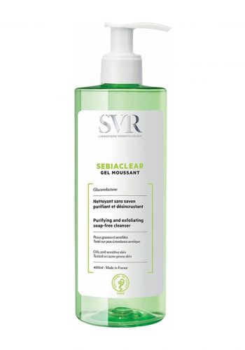 غسول جل للبشرة الدهنية والحساسة 400 مل من إس في آر SVR Gel Moussant
