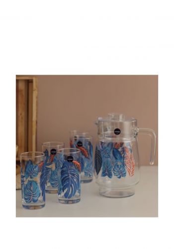 سيت اناء تقديم المشروبات مع اقداح زجاجية 7 قطع من لومينارك Luminarc Glasses Set