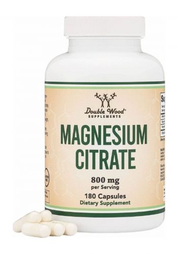 اقراص المغنيسيوم 180 كبسولة من دبل وود Double Wood Magnesium Citrate