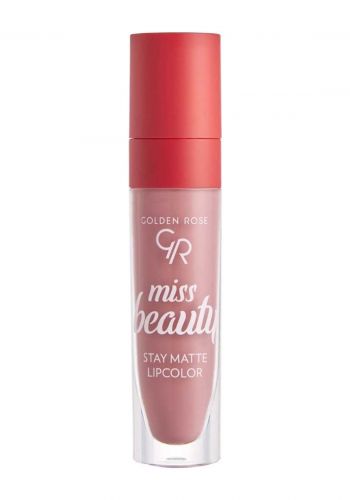 احمر شفاه سائل 4.5 مل درجة 01 من كولدن روز Golden Rose Miss Beauty Lip Color 