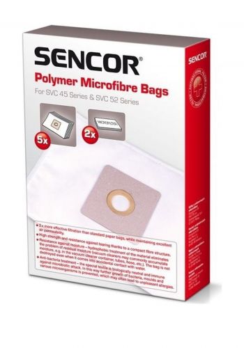 اكياس مكنسة كهربائية 5 قطع  من سينكور Sencor BAGS FOR SVC 45/52(5PCS) Bag Vacuum Cleaners