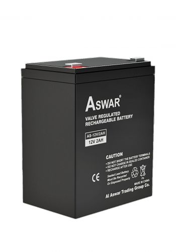 بطارية قابلة لأعادة الشحن 2 أمبير من أسوار Aswar AS-12V/2AH Valve Regulated Rechargeable Battery