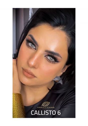 عدسات لاصقة سنوية مع محلول عدسات 120 مل رقم 006 من نورس ستار Nawras X Tiamo Lenses Solution Callisto 006 