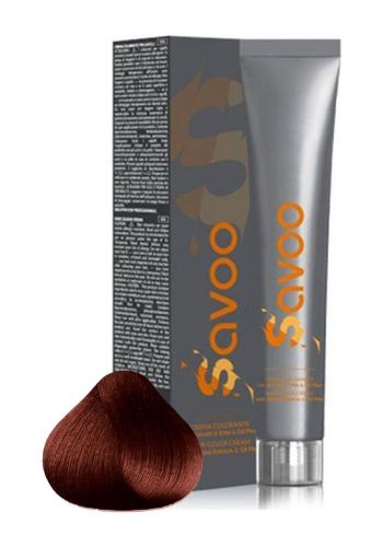 صبغة الشعر بدرجة 5.44 ولون بني برونزي فاتح مكثف 100 مل من سافو Savoo Hair Color Cream - No.5.44 Intense Light Bornze Brown