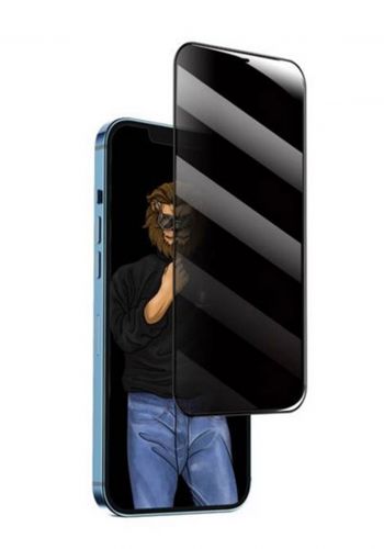 واقي شاشة الموبايل من غرين ليون Green Lion GNSGPY13PRO  9H Steve Privacy Full Glass Screen Protector for iPhone 13 / 13 Pro - Black