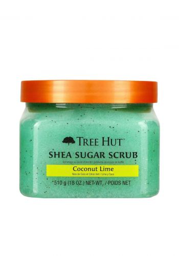 مقشر جسم بسكر الشيا والليمون و جوز الهند 510 غم من تري هات Tree Hut Shea Sugar Body   Scrub  Coconut Lime