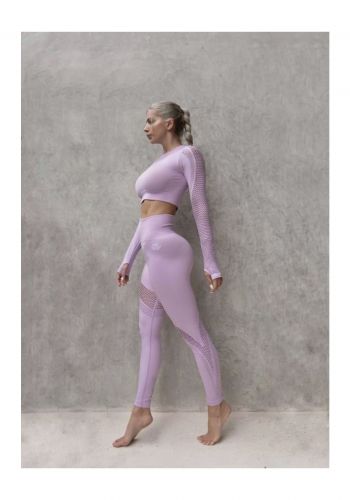 ستريج رياضي نسائي عالي الخصر باللون البنفسجي الفاتح  من بدي انجنيرز Body Engineers Sweatpants       