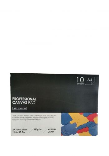 دفتر رسم 10 اوراق A4 من ارت نيشن Art Nation CAA438010 Professional Canvas Pad Drawing Book 