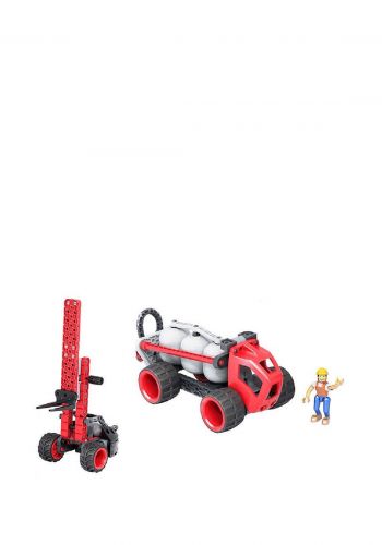 لعبة تركيب القطع على شكل رافعة وشاحنة وقود 150 قطعة من هيكسبك HexBUG Red Fork Lift and Fuel Truck Buildable Toy