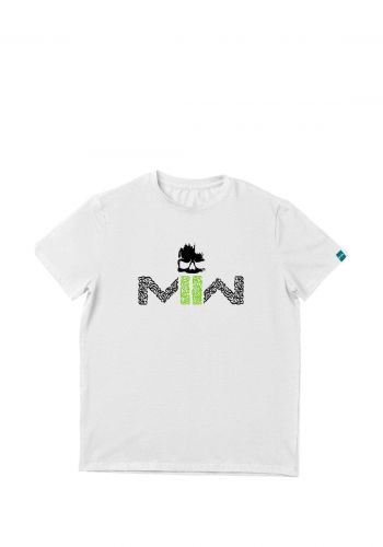 تيشيرت لكلا الجنسين أبيض اللون بطبعة Modren Warfare من بيتا  Beta T-Shirt