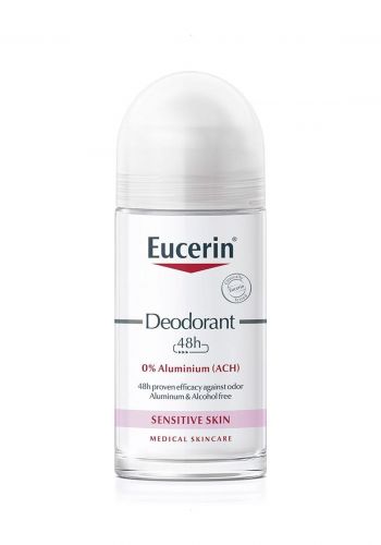  مزيل العرق للبشرة الحساسة  يدوم 48 ساعة 50 مل من يوسيرين Eucerin Deodorant 48h Aluminium Free