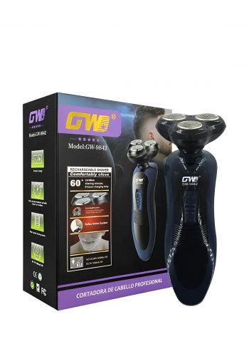 ماكنة حلاقة رجالية من جي دبليو GW GW-9842 Cordless Shaver With Replacements