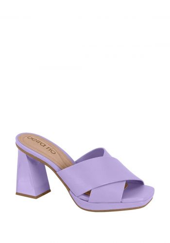 صندل كعب عالي نسائي 9 سم باللون البنفسجي من بيرا ريو Beira Rio Women's High Heel