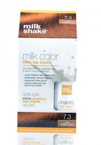Milkshake Hair Color 7.3  + Care Foam 50 ml صبغة شعر 50 مل من ميلك شيك