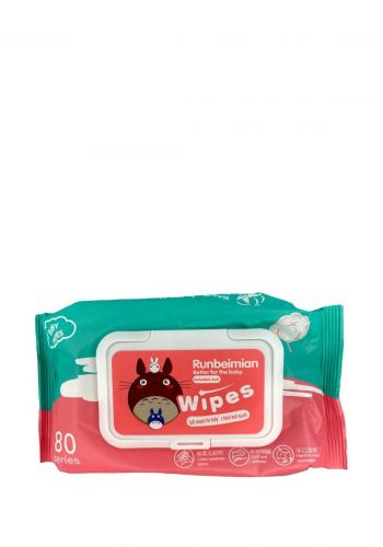 مناديل مبللة منظفة للحيوانات 80 منديل من رونبايماين Runbeimian Wet Wipes