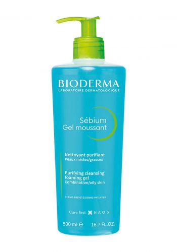 غسول وجه للبشرة الدهنية و المختلطة 500 مل من بايوديرما  Bioderma Sebium Foaming Skin Cleansing Gel