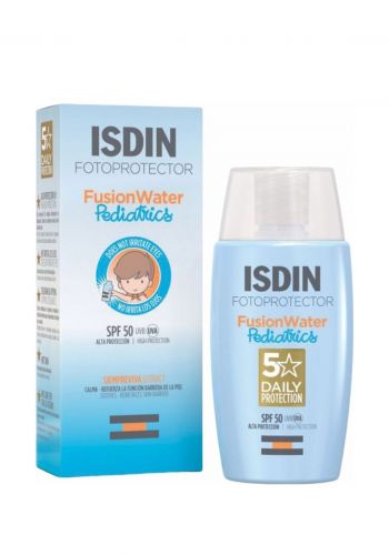 واقي شمس سائل للاطفال بعامل حماية 50 مناسب لجميع انواع بشرة 50 مل من ازدن Isdin Fusion Water Pediatrics SPF 50