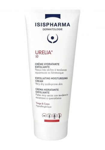 كريم مرطب ومقشر للوجه والجسم للبشرة الجافة 150 مل من ايزيس فارما Isis Pharma Urelia 10 Moisturizing Skin Cream