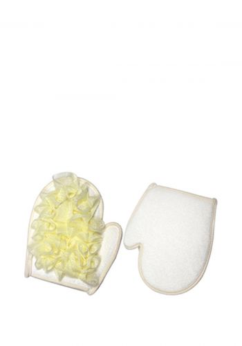 ليف قفاز لتقشير الجسم من ايلي Elly 2 in one bath fiber with peeling