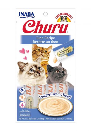 مكافئات للقطط وصفة تونة 56 غم من اينابا  Inaba Churu Tuna Recipe