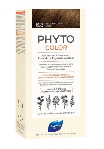صبغة للشعر أشقر ذهبي غامق من فيتو  Phyto Color 6.3- Dark Golden Blonde