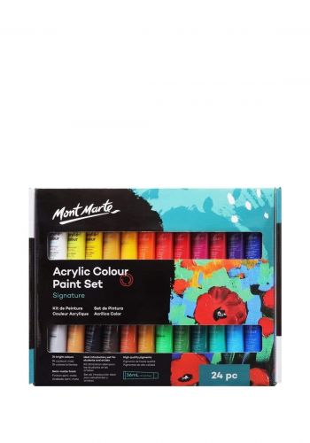  مجموعة الوان أكريليك 24 لون × 36 مل من مونت مارت Mont Marte Acrylic Paint Set