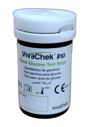 شريط قياس السكر بالدم  50 شريط من فيفاتشيك  VivaChek Ino Blood Glucose Test Strips