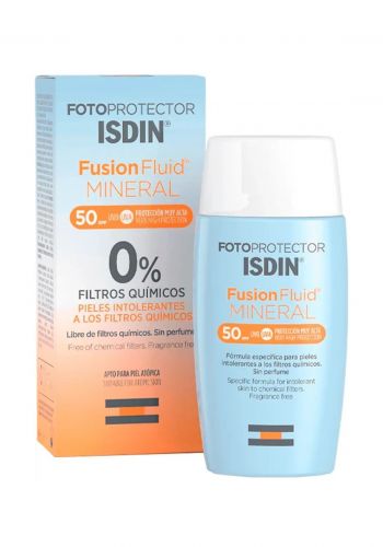 واقي شمس سائل للبشرة الحساسة 50 مل من ايزدن Isdin Fotoprotector Fusion Fluid Mineral SPF 50+ 