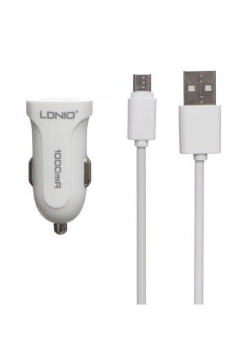 Ldnio Car Charger With Micro Usb Cable شاحن موبايل للسيارة مع كيبل  من لدنيو