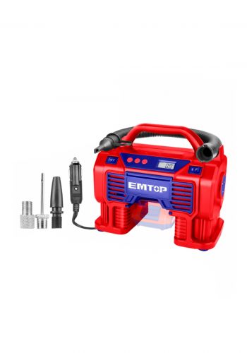 منفاخ سيارة شحن 20 فولت مع خاصية التوقف الذاتي  من امتوب   Emtop ELAC2002 Lithium-Ion auto air compressor 