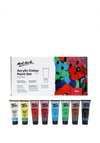 سيت الوان أكريليك 8 قطع × 75 مل من مونت مارت Mont Marte MSCH8751 Acrylic Colour Paint Set Signature 