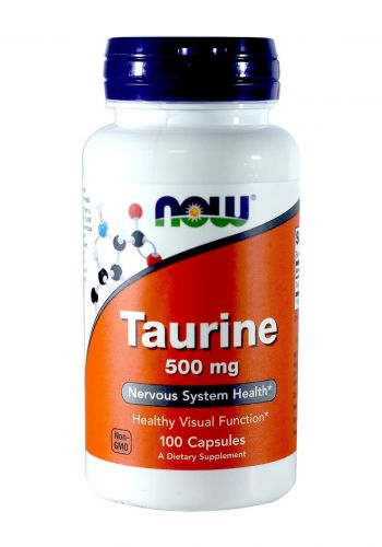 مكمل غذائي 100 كبسولة من ناو Now Taurine 500 MG Dietary Supplement
