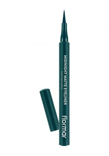 قلم تحديد العيون مطفي اخضر اللون 1 مل درجة 004 من فلورمار Flormar Midnight Matte Eyeliner - Green