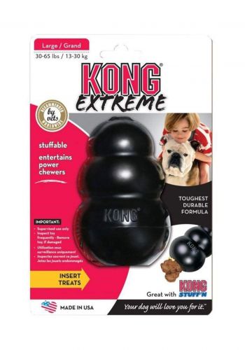 لعبة مطاطية للكلاب سوداء اللون حجم L من كونج Kong Classic Dog Toy  Large