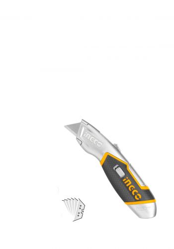 شفرة المنيوم سوبر مع 5 قطع شفرات من انجيكو Ingco HUK618 Pocket knife