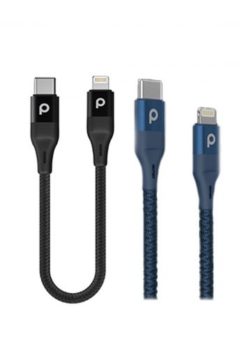 Porodo Braided USB-C to Lightning PD 9V 0.25m كابل موبايل من بورودو