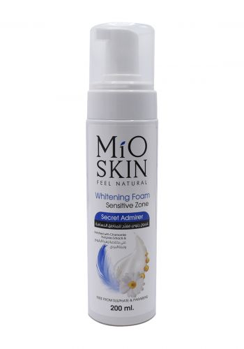 غسول رغوي مفتح للمناطق الحساسة غني بالبابونج ونبتة البردي 200 مل من ميو سكن Mio skin whitening foam sensitive