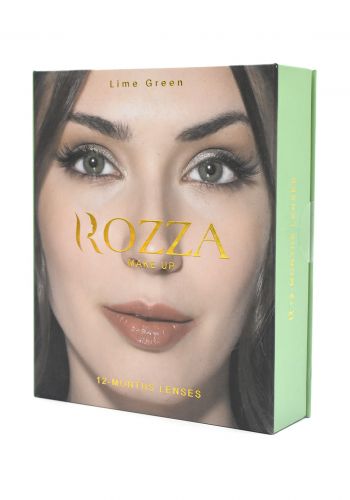 عدسات عيون لاصقة سنوية لون اخضر داكن من روزا Rozza Lime Green Lenses