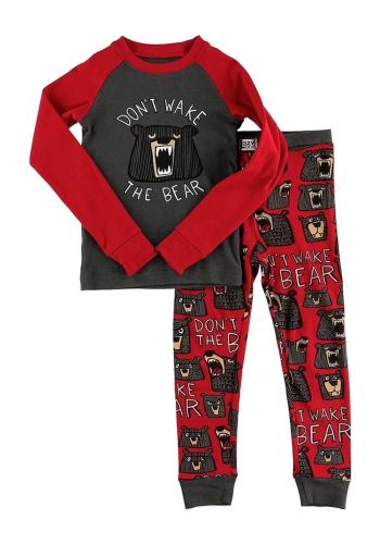 سيت بجامة باكمام طويلة للاطفال من ليزي وان Lazy One Don't Wake The Bear Long Sleeve Pajama Set