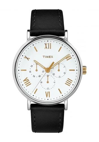 ساعة رجالية من تايمكس Timex TW2R80500 Southview 41mm Multifunction Leather Strap Watch
