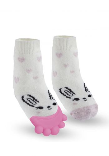 عضاضة و جواريب  للاطفال من بيبي جيم Babyjem Teether Towel Baby Girl Socks
