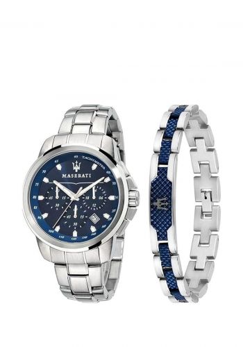 ساعة رجالية مزدوجة  44 ملم من مازيراتي Maserati R8851121016 Successo Chronograph Colormen Watch 